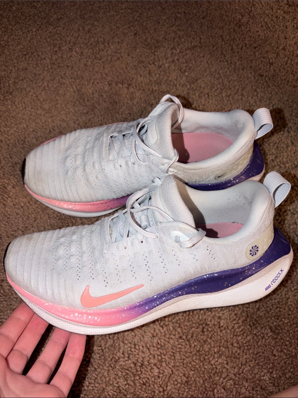 Nike Women’s React Infinity Run 4
Light Blue with Pink & Purple Accents - Picture 10 of 11